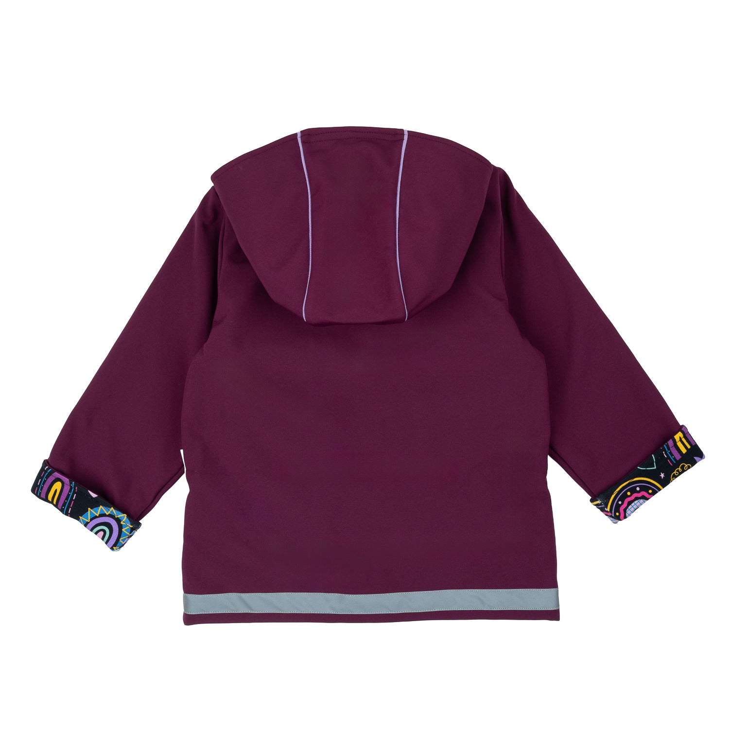 Rückseite von Softshelljacke im Babauba-Stil LovelyRainbws-Black