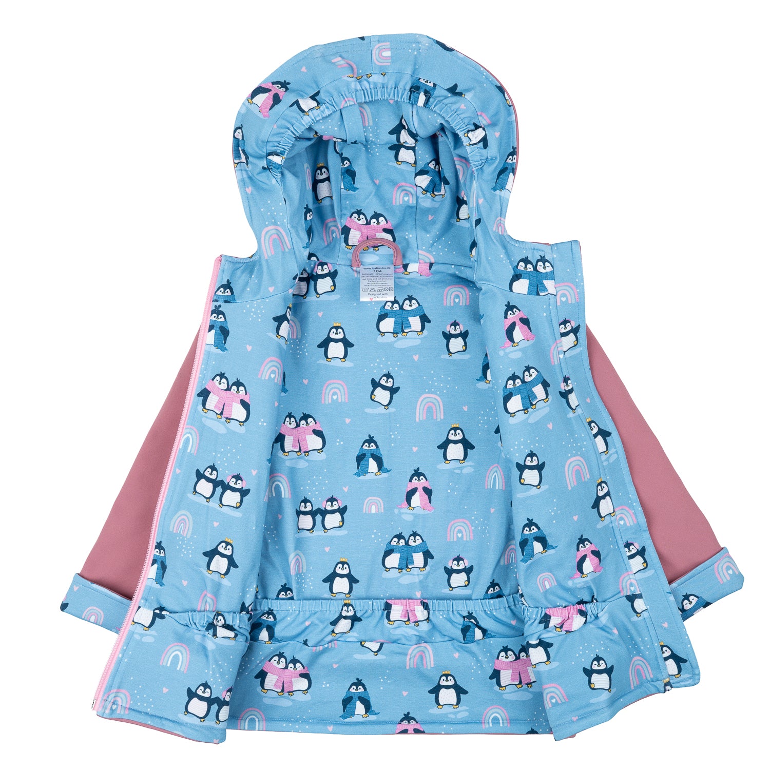 Softshelljacke geöffnet im Babauba-Stil PinguinFriends