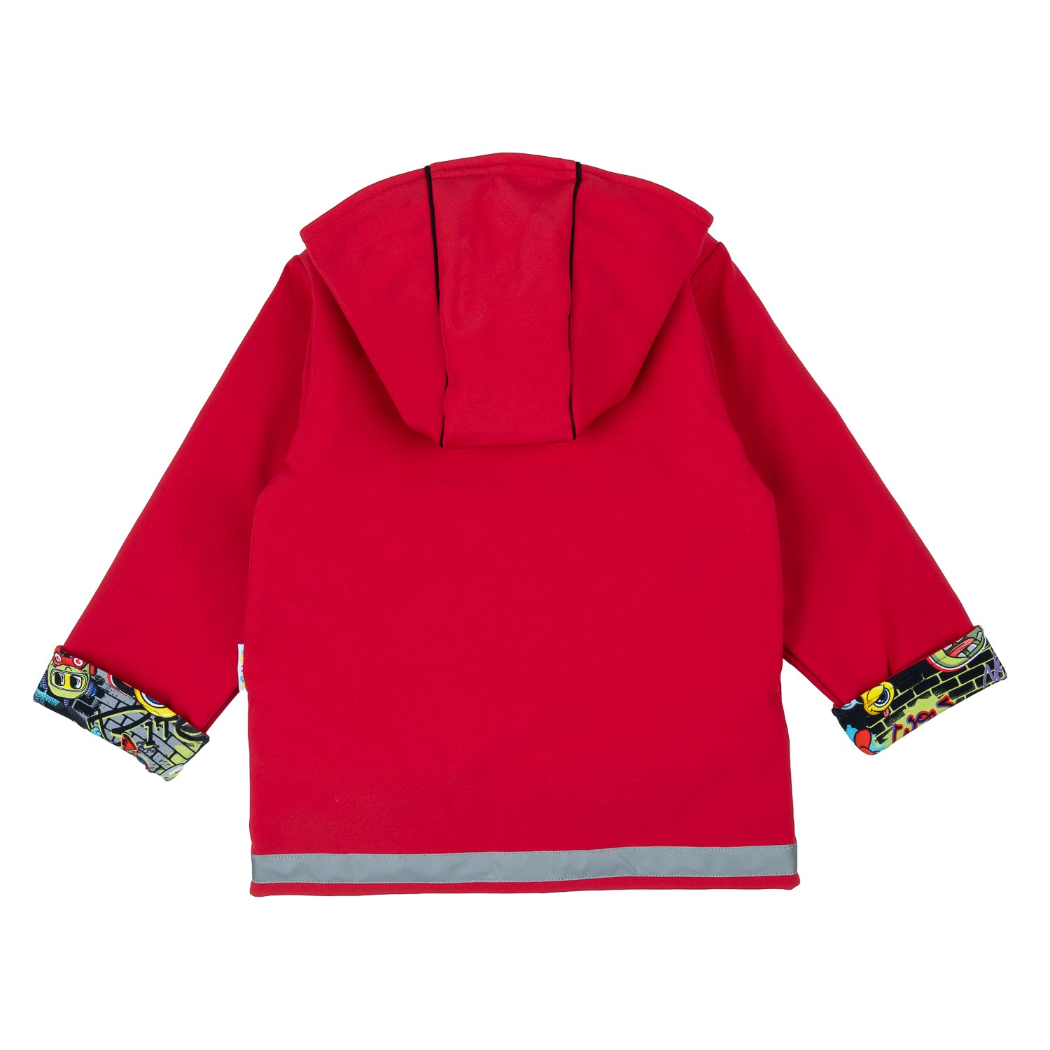 Rückseite von Softshelljacke im Babauba-Stil CrazyGraffitiMonsters