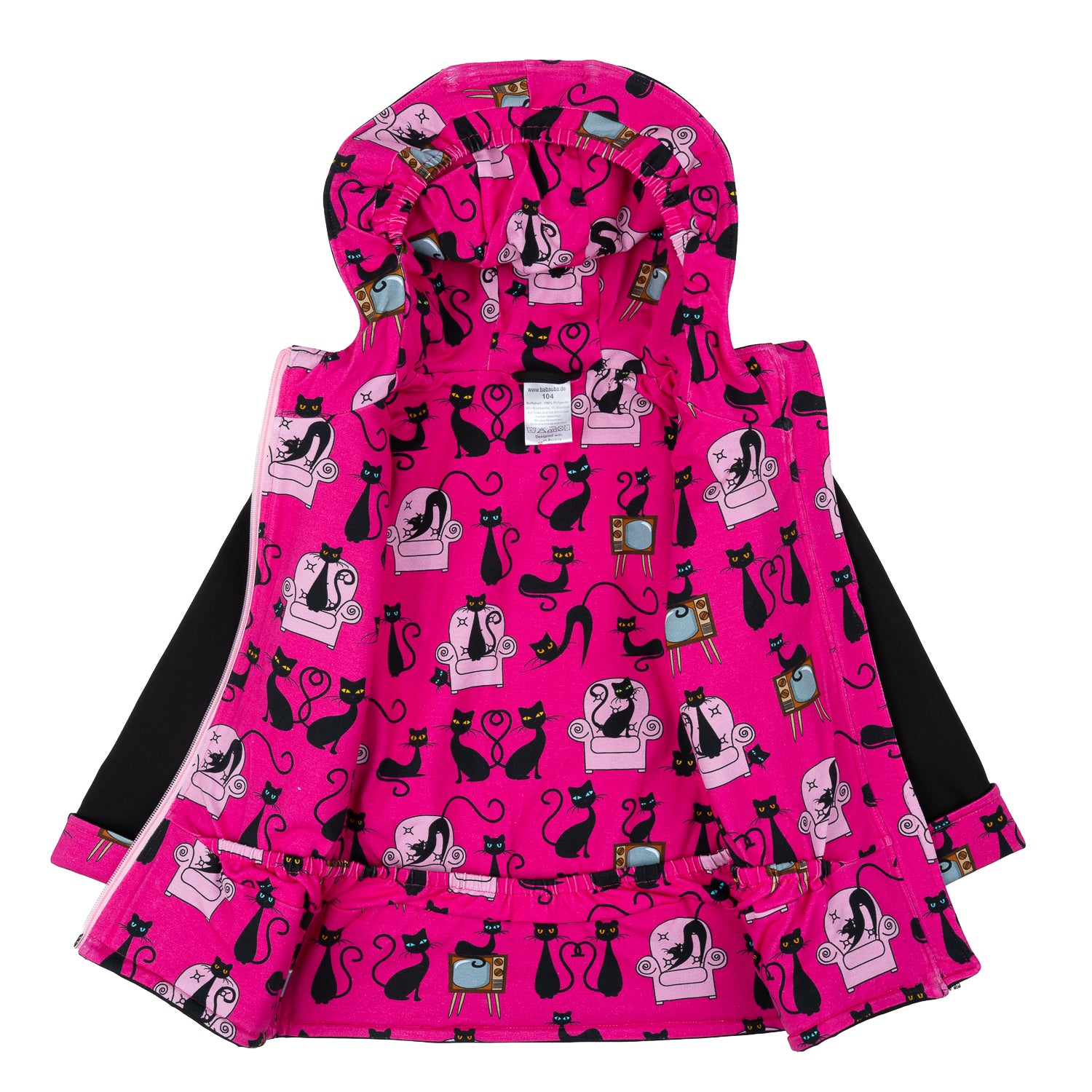 Softshelljacke geöffnet im Babauba-Stil BlackCats