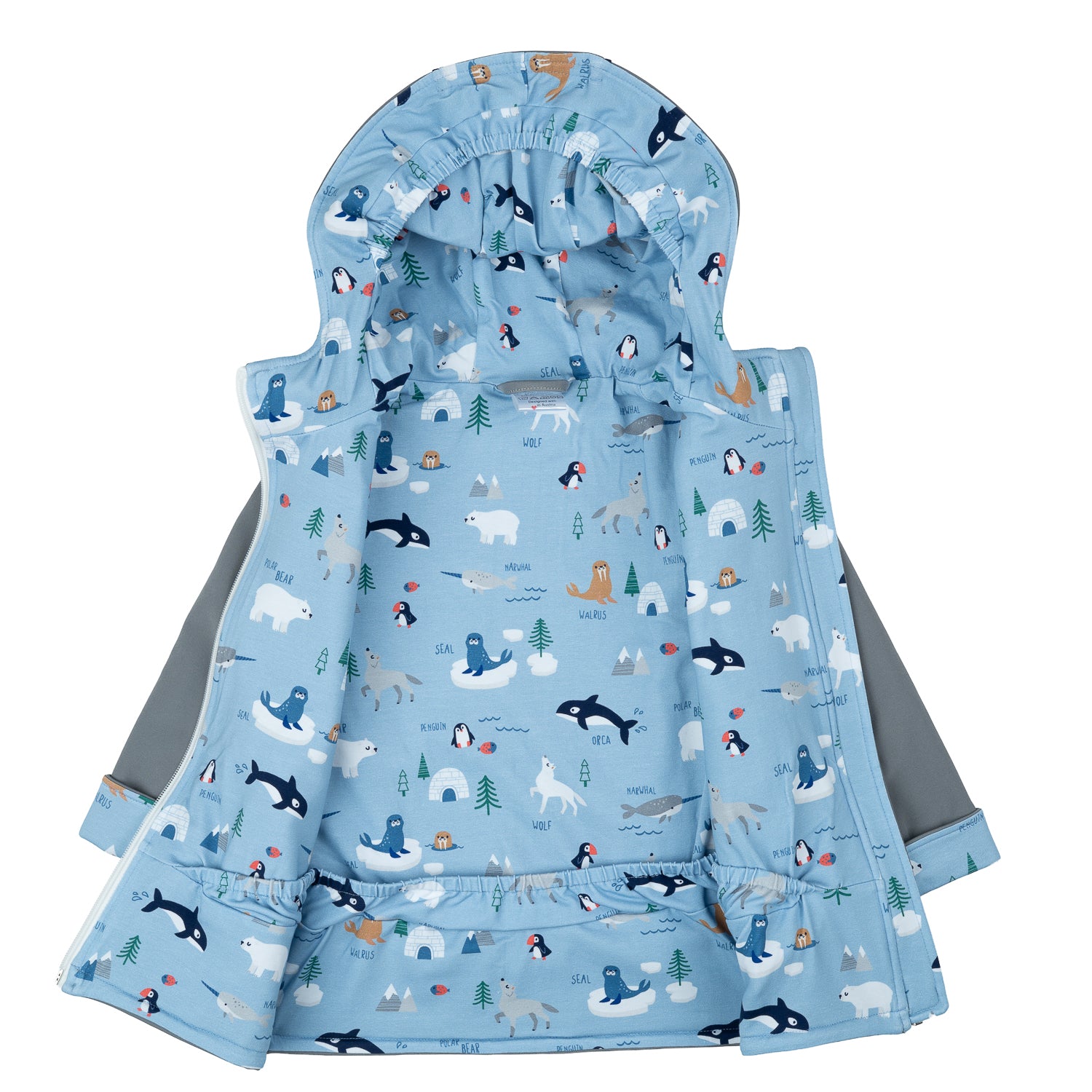 Softshelljacke geöffnet im Babauba-Stil ArcticAnimals