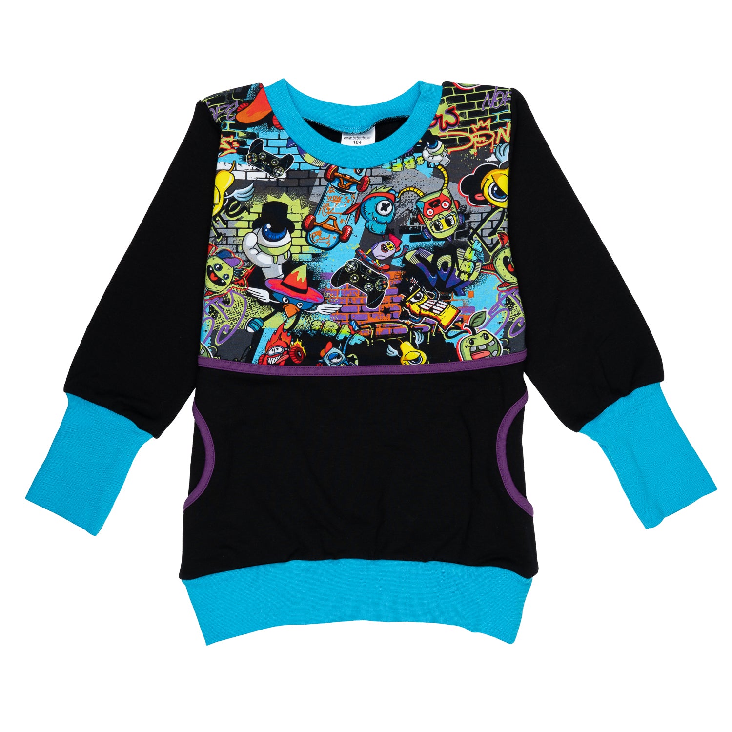 Sweater im Babauba-Stil CrazyGraffitiMonsters