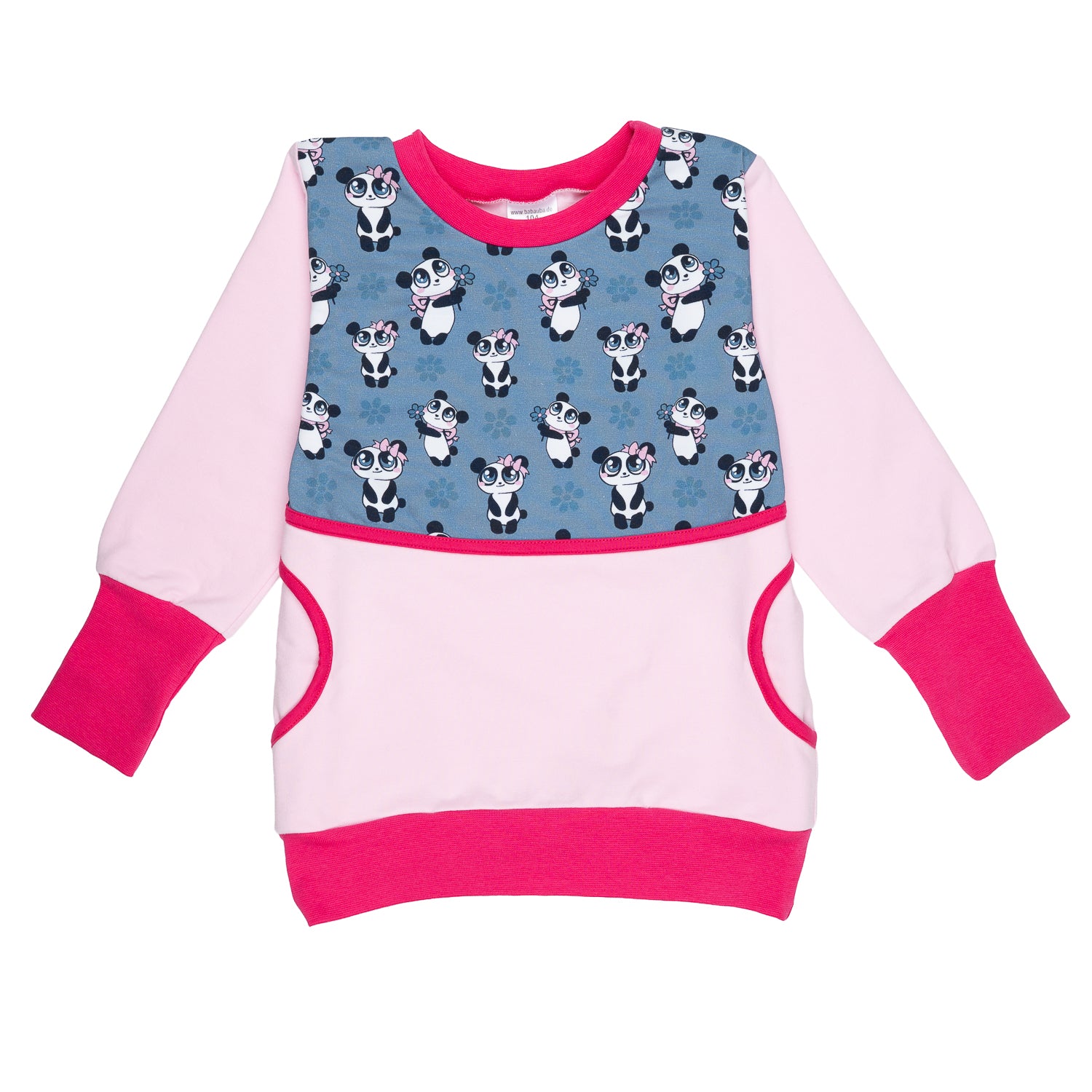 Sweater im Babauba-Stil GirlyPanda-Grey