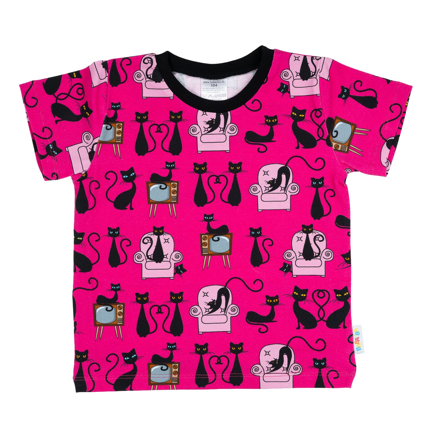 T-Shirt im Babauba-Stil BlackCats
