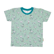 Bunt gemustertes Kurzarmshirt für Kinder mit Mäusen