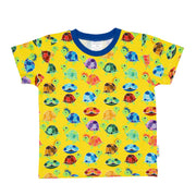 Bunt gemustertes Kurzarmshirt für Kinder mit Schildkröten