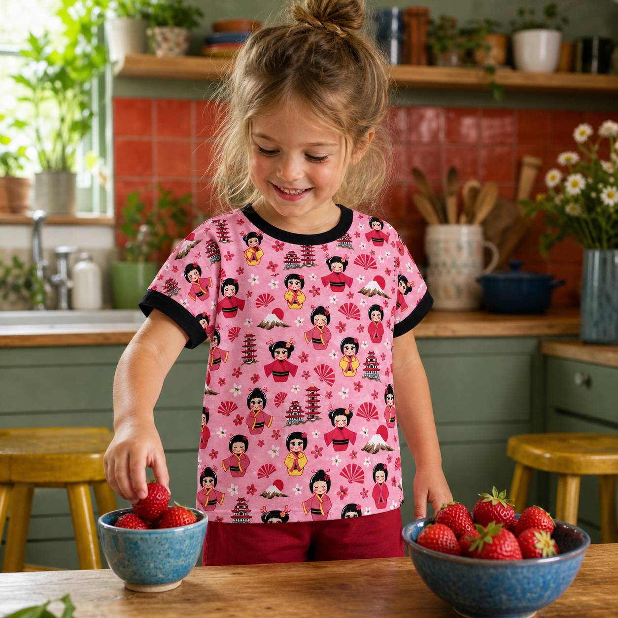 Trendy-T-Shirt im Stil MissKyoto