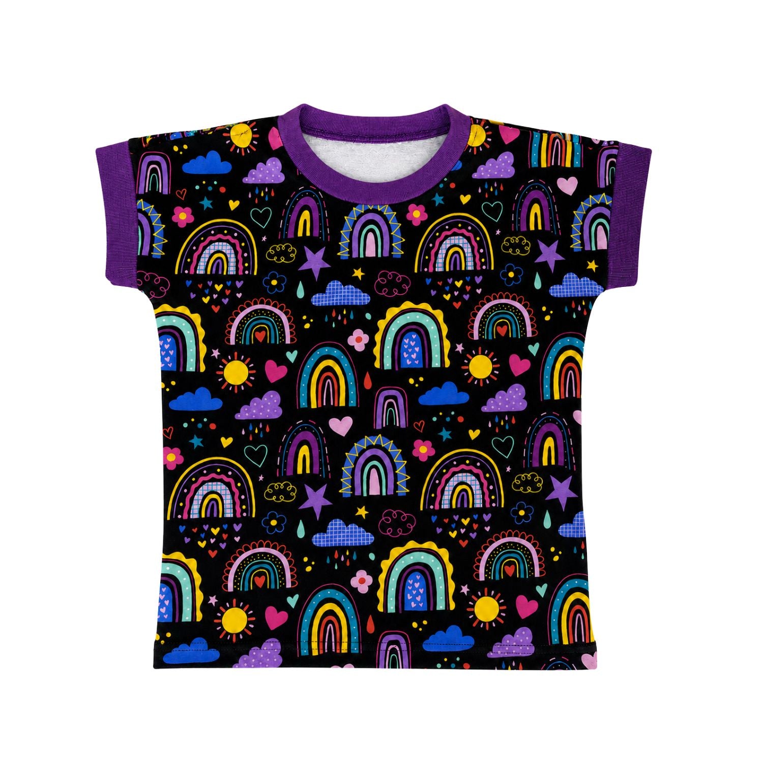 Trendy-T-Shirt im Stil LovelyRainbows-Black