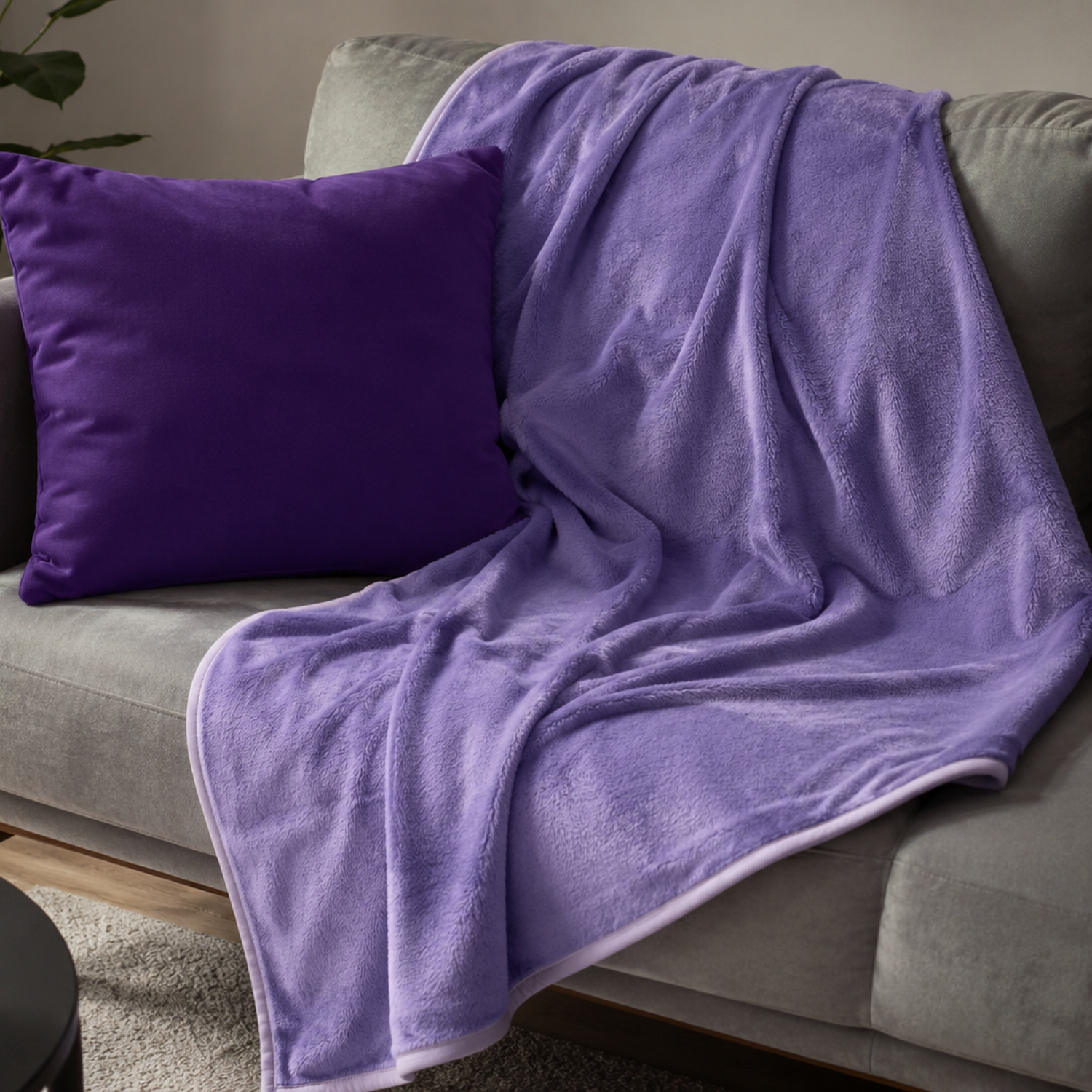 Uni-Duo Kuscheldecke SuperXXL Lila/Lavendel