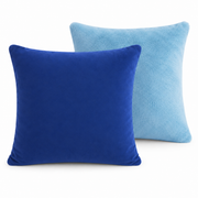 Uni-Duo Kuschelkissen-Bezug Königsblau/Himmelblau
