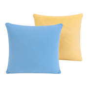 Uni-Duo Kuschelkissen-Bezug Babyblau/Gelb