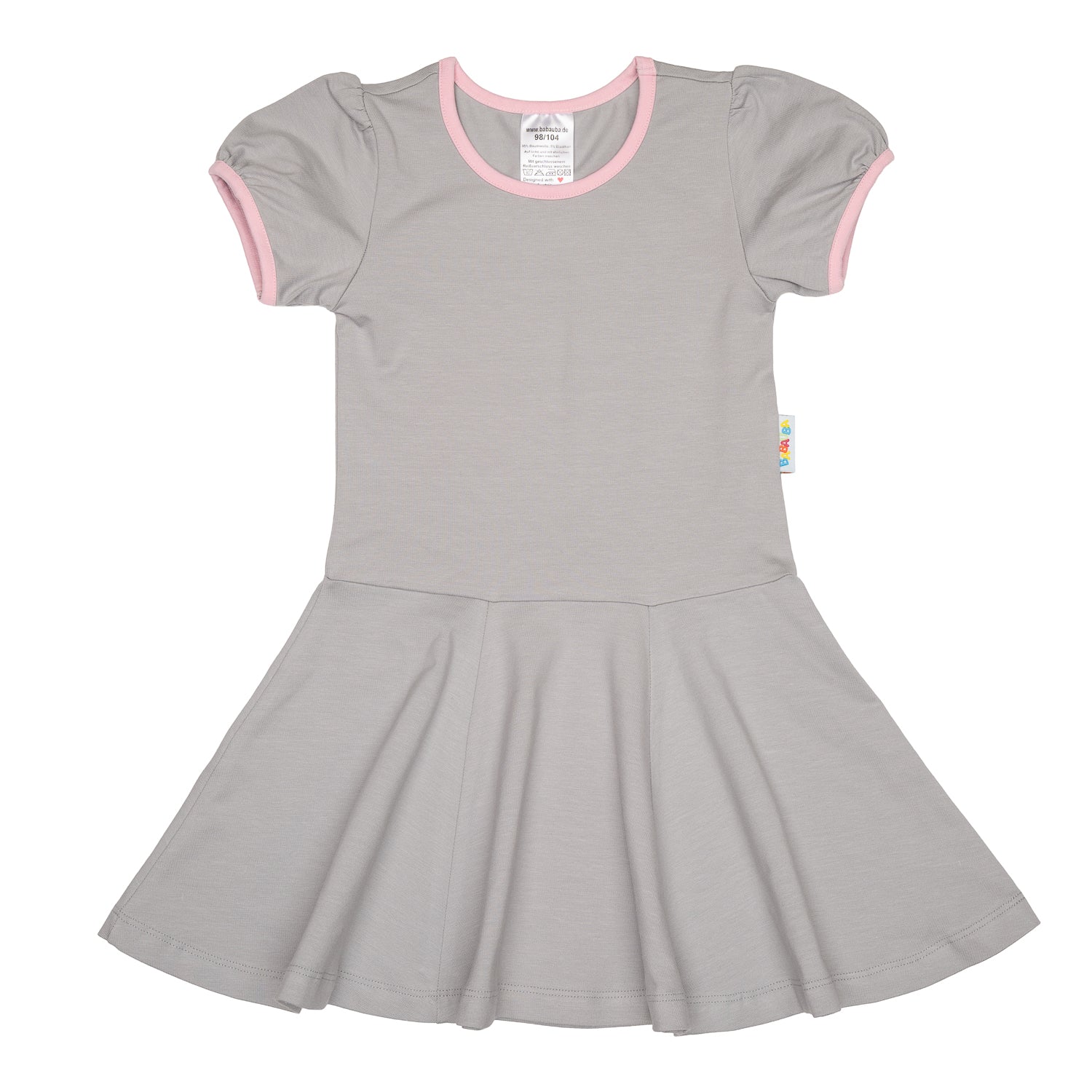 Uni-Shortsleeve twirl Dress Grey