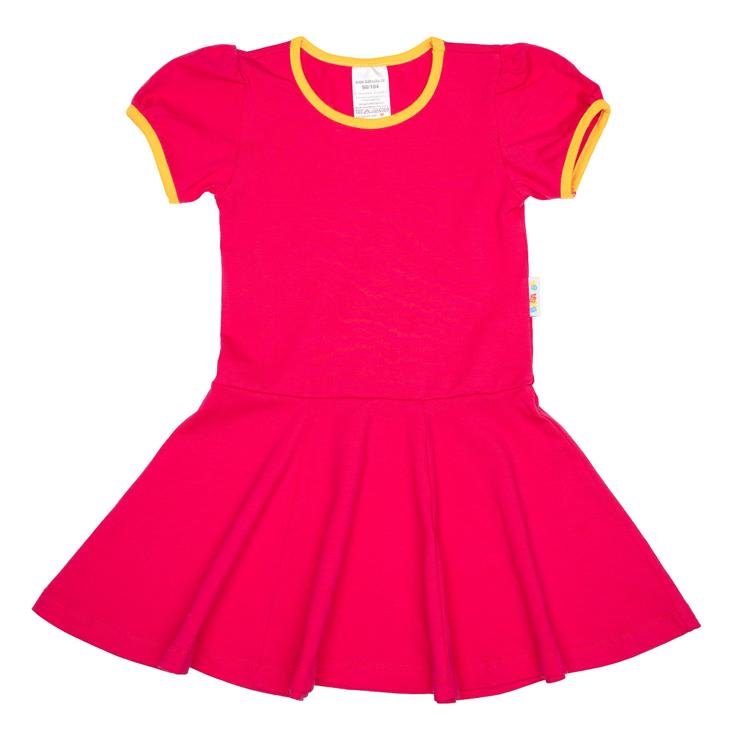Uni-Kurzarm-Drehkleidchen Pink