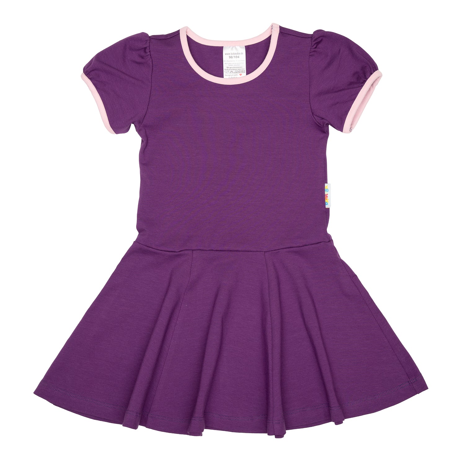 Uni-Shortsleeve twirl Dress Purple