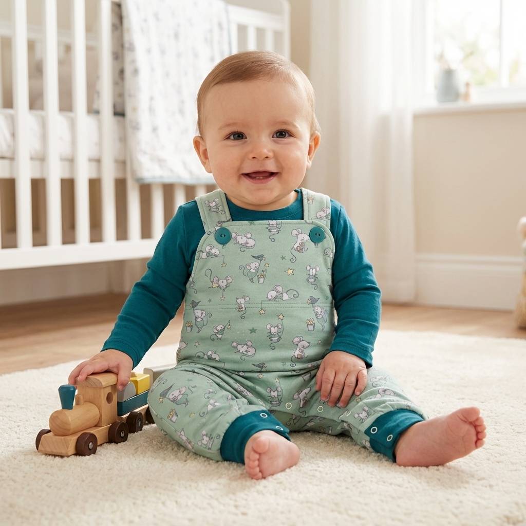 Uni-Langarmshirt Petrol