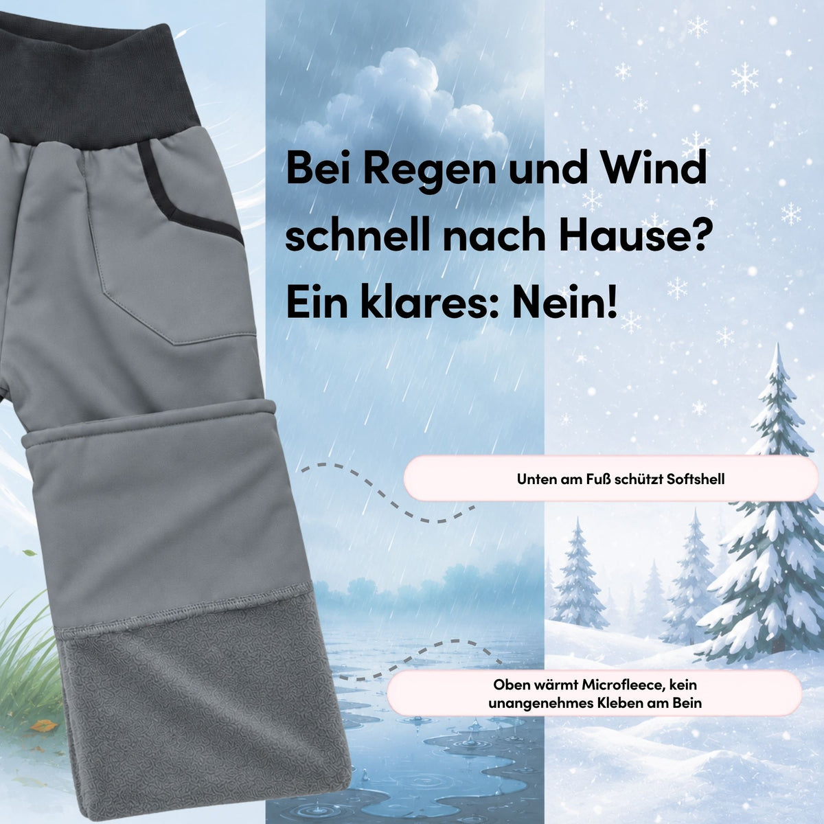 Uni-Softshell Trousers Grey