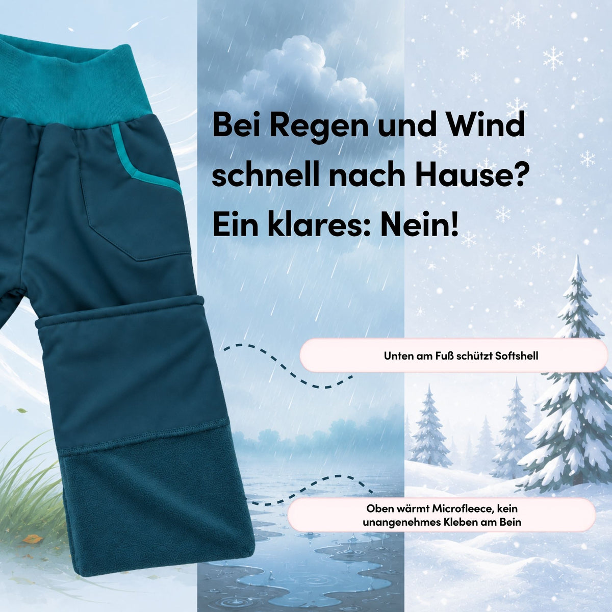Uni-Softshell Trousers Petrol