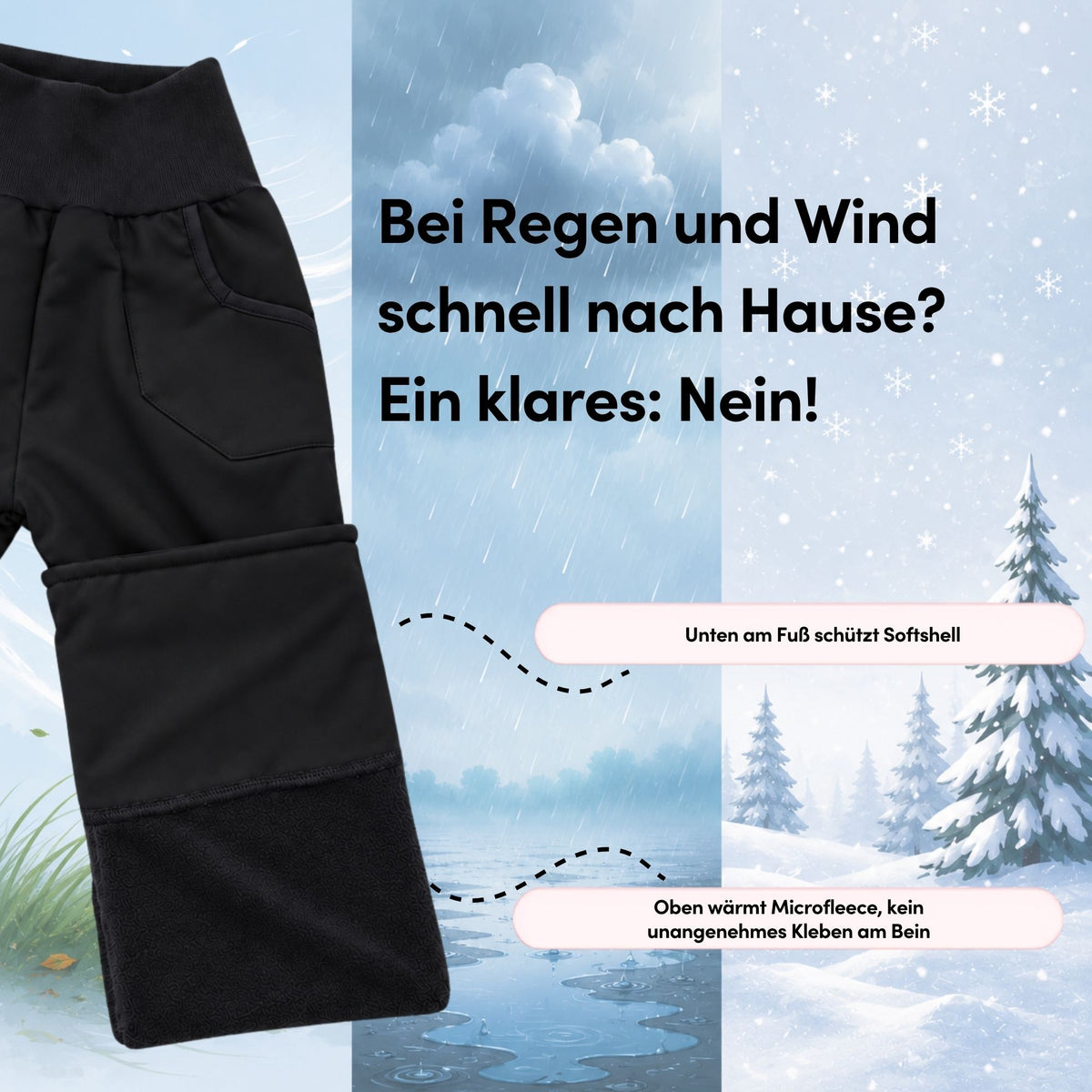 Uni-Softshellhose Schwarz
