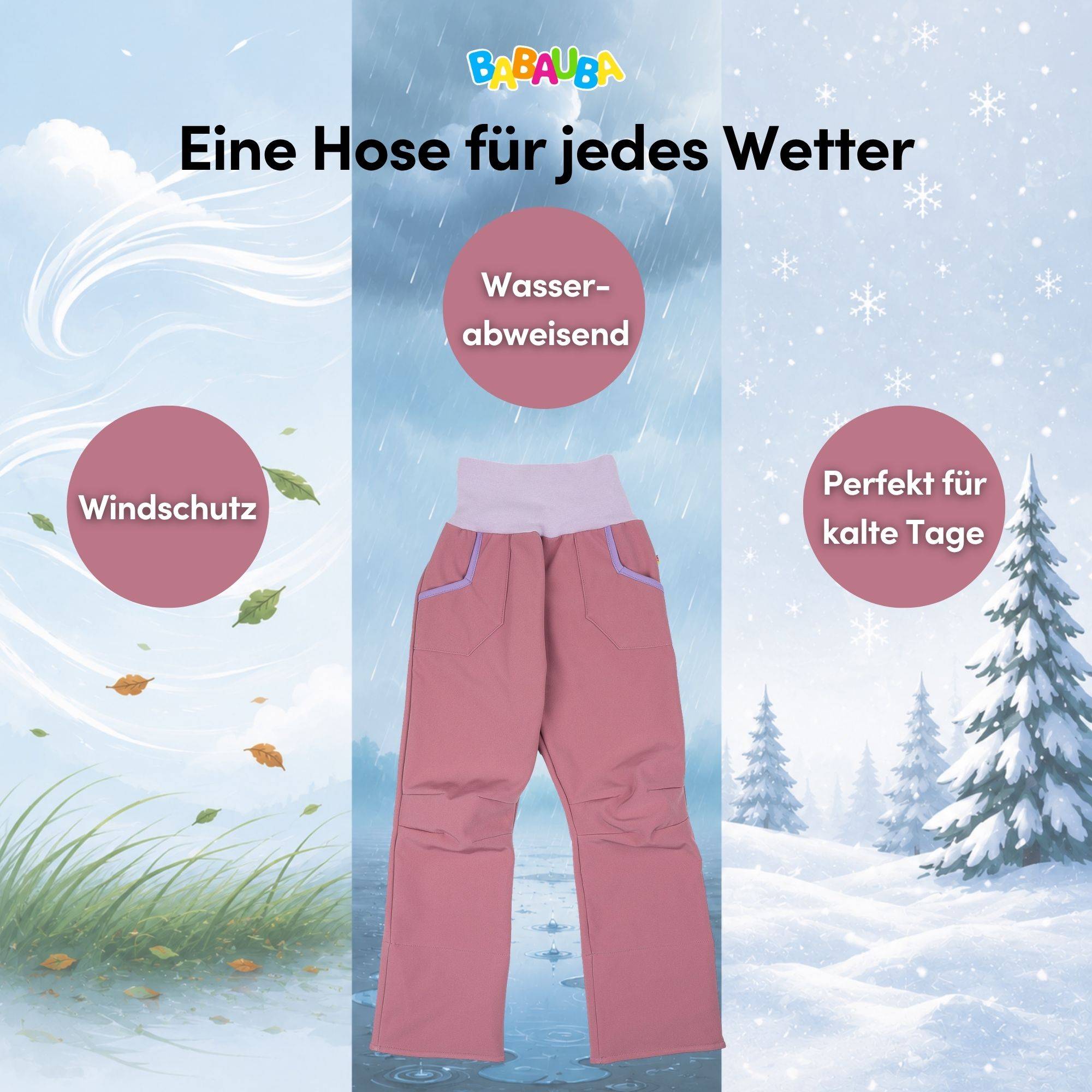 Uni-Softshell Trousers lavender