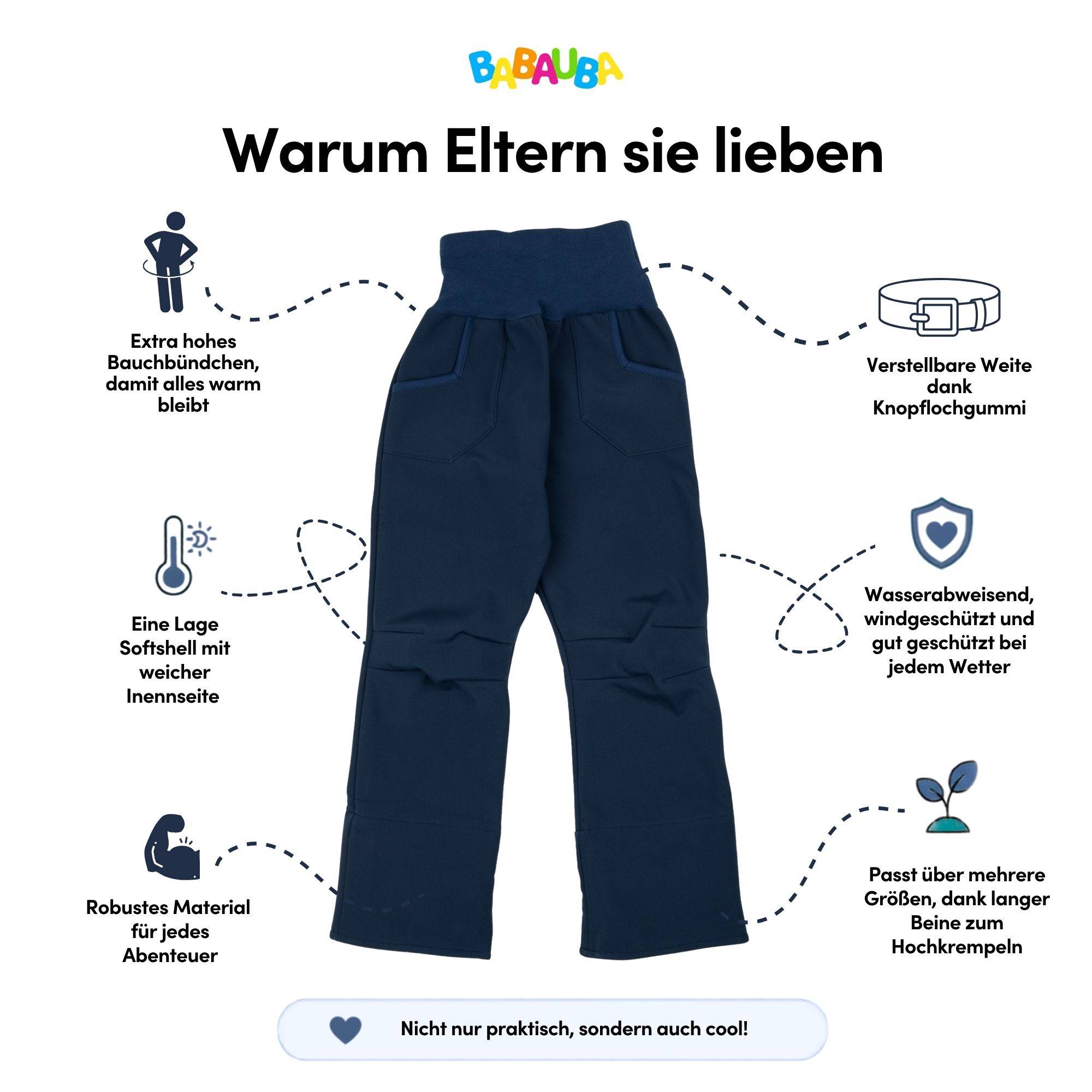 Uni-Softshell Trousers Dark Blue
