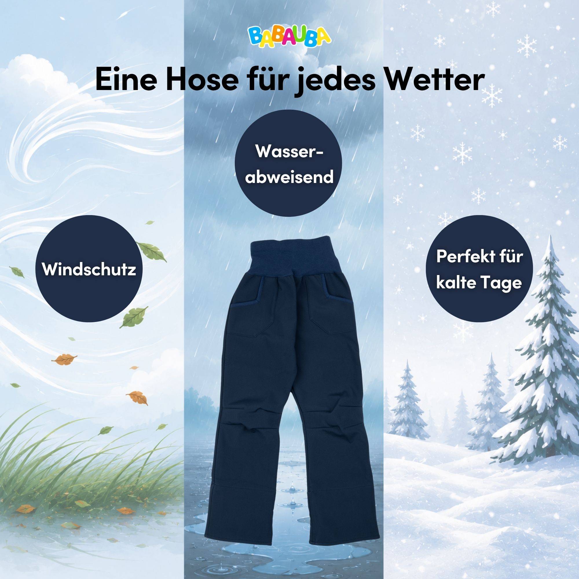 Uni-Softshell Trousers Dark Blue