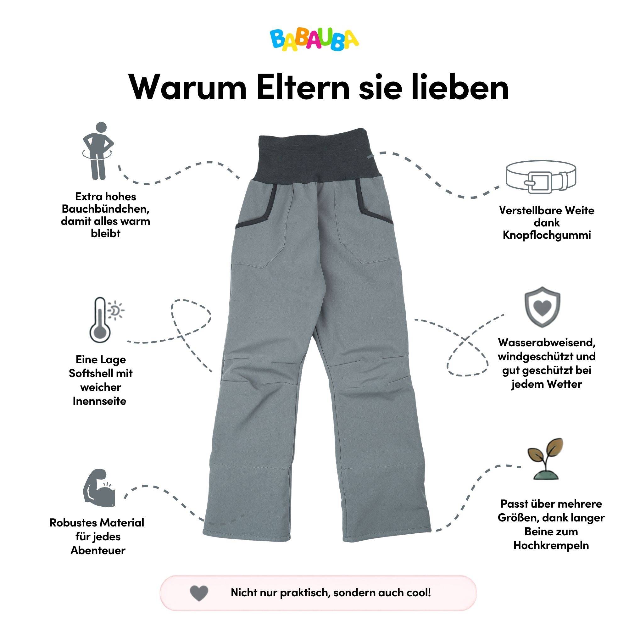 Uni-Softshell Trousers Grey
