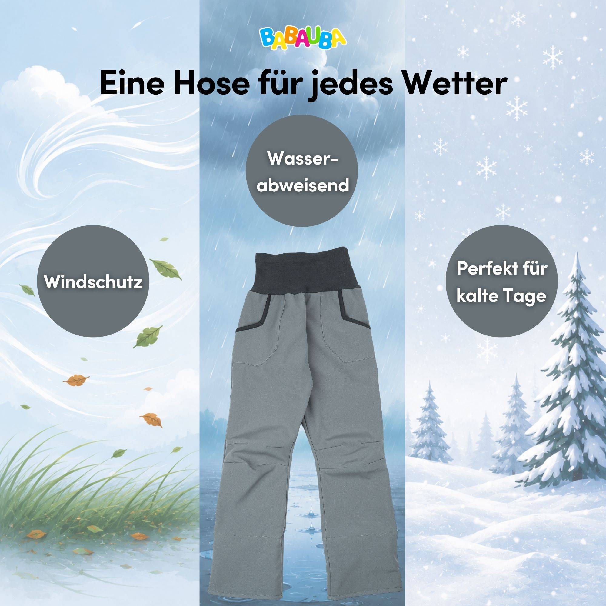 Uni-Softshell Trousers Grey