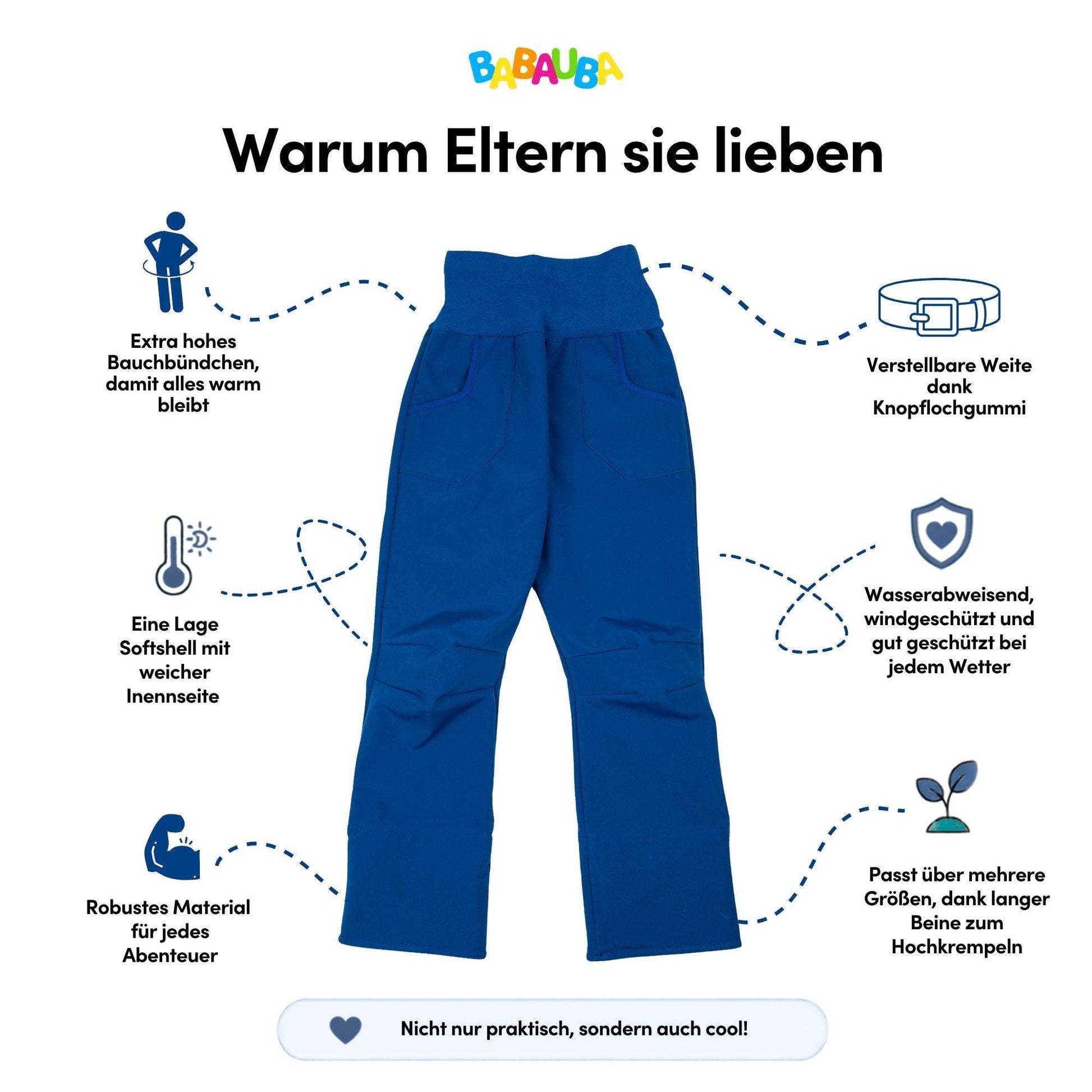 Uni-Softshell Trousers Royal Blue