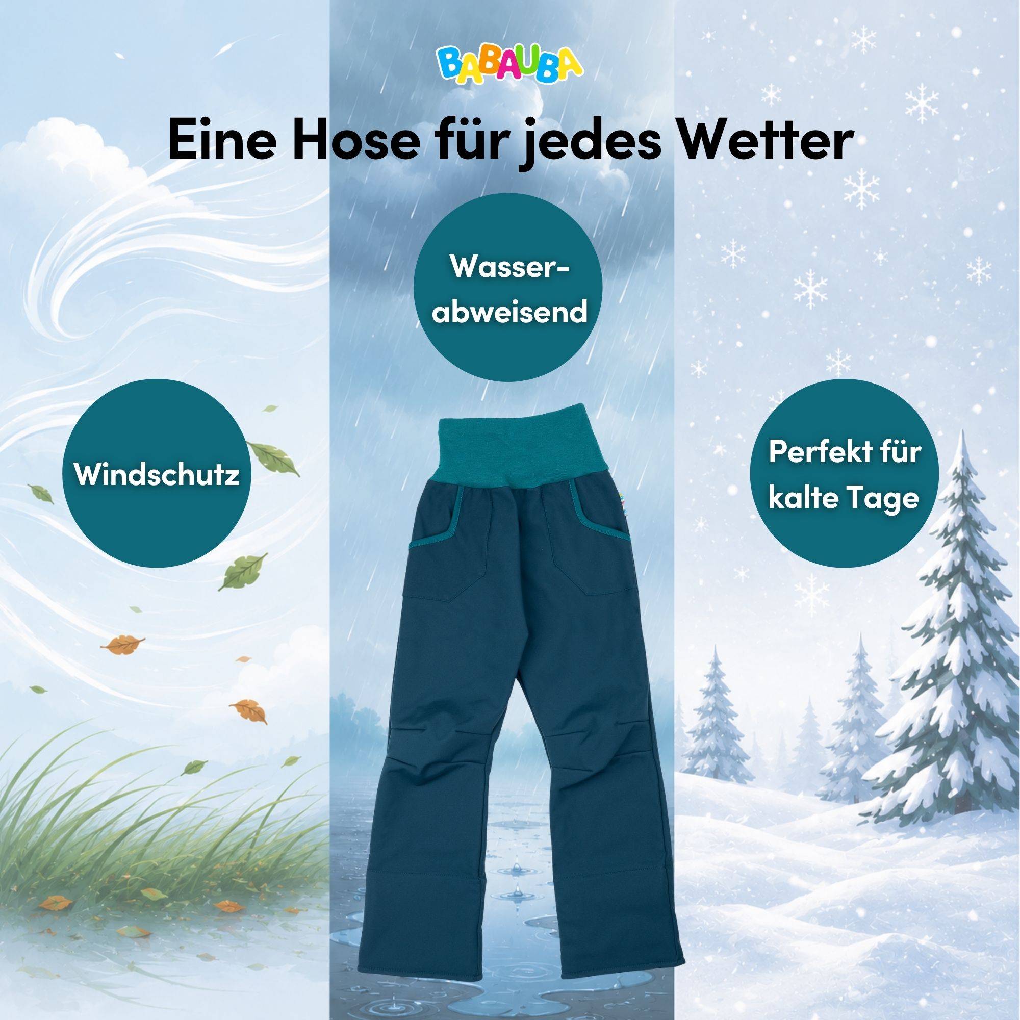 Uni-Softshell Trousers Petrol