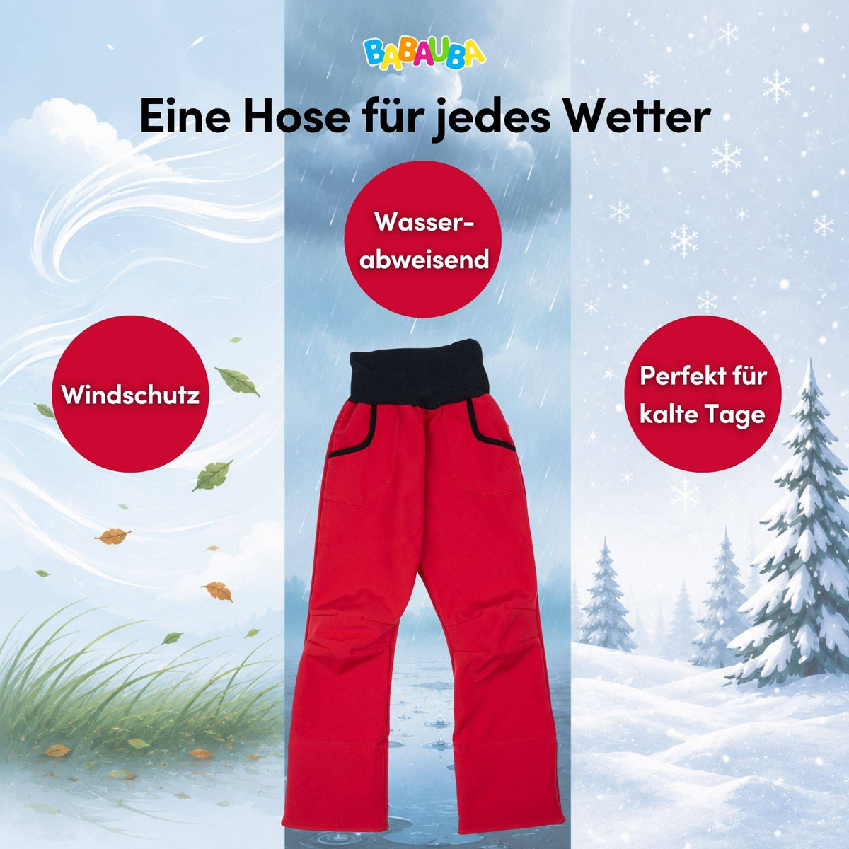 Uni-Softshell Trousers Red