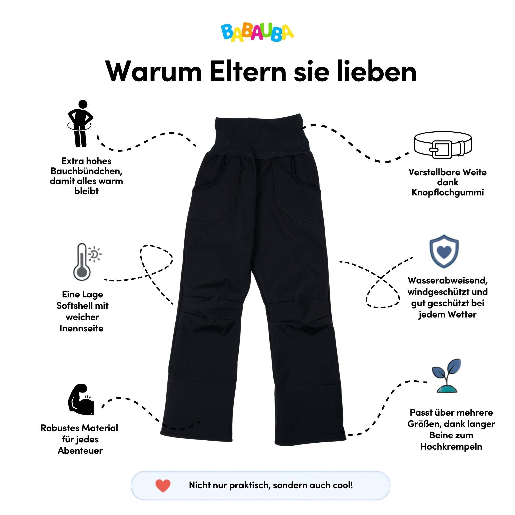 Uni-Softshell Trousers Black