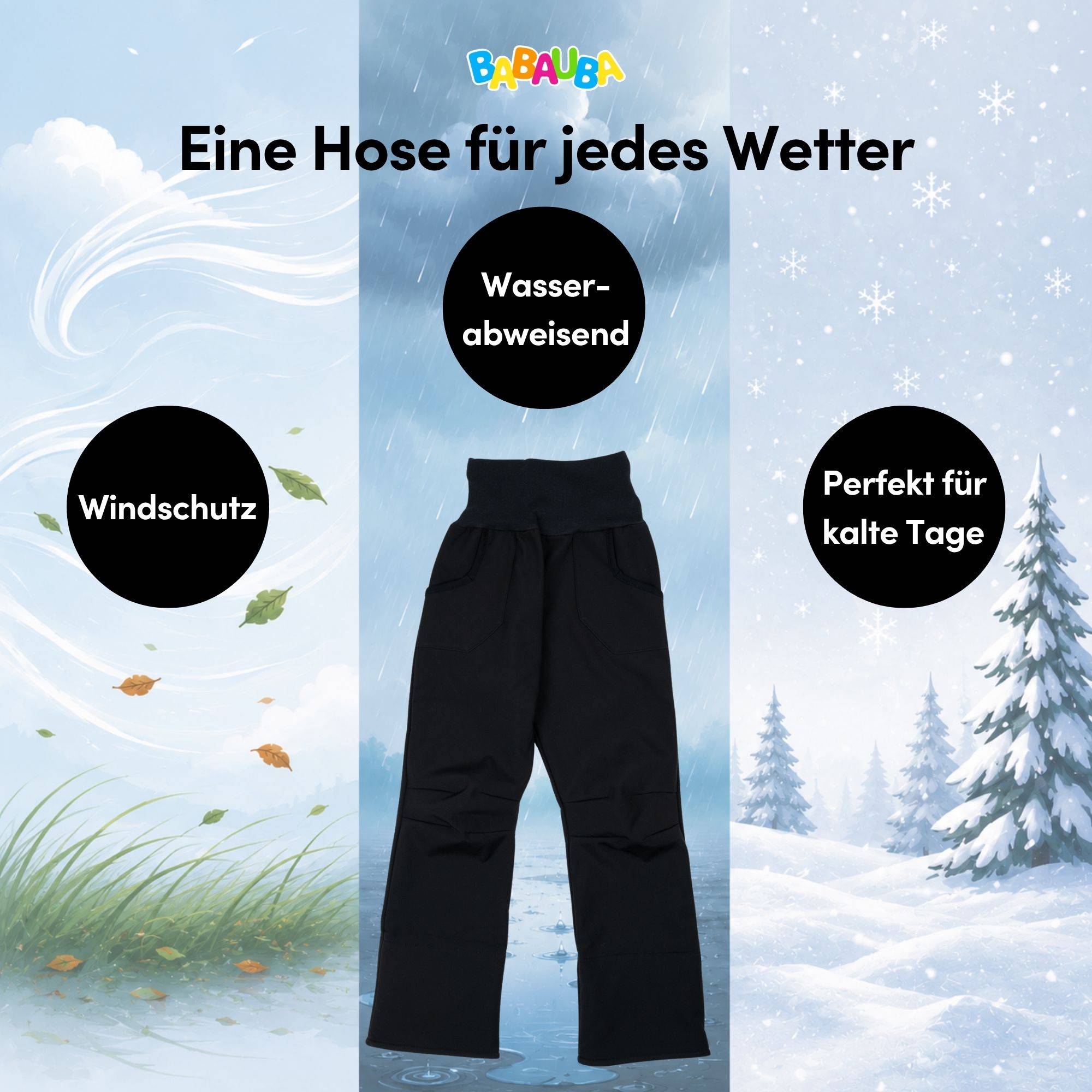Uni-Softshell Trousers Black