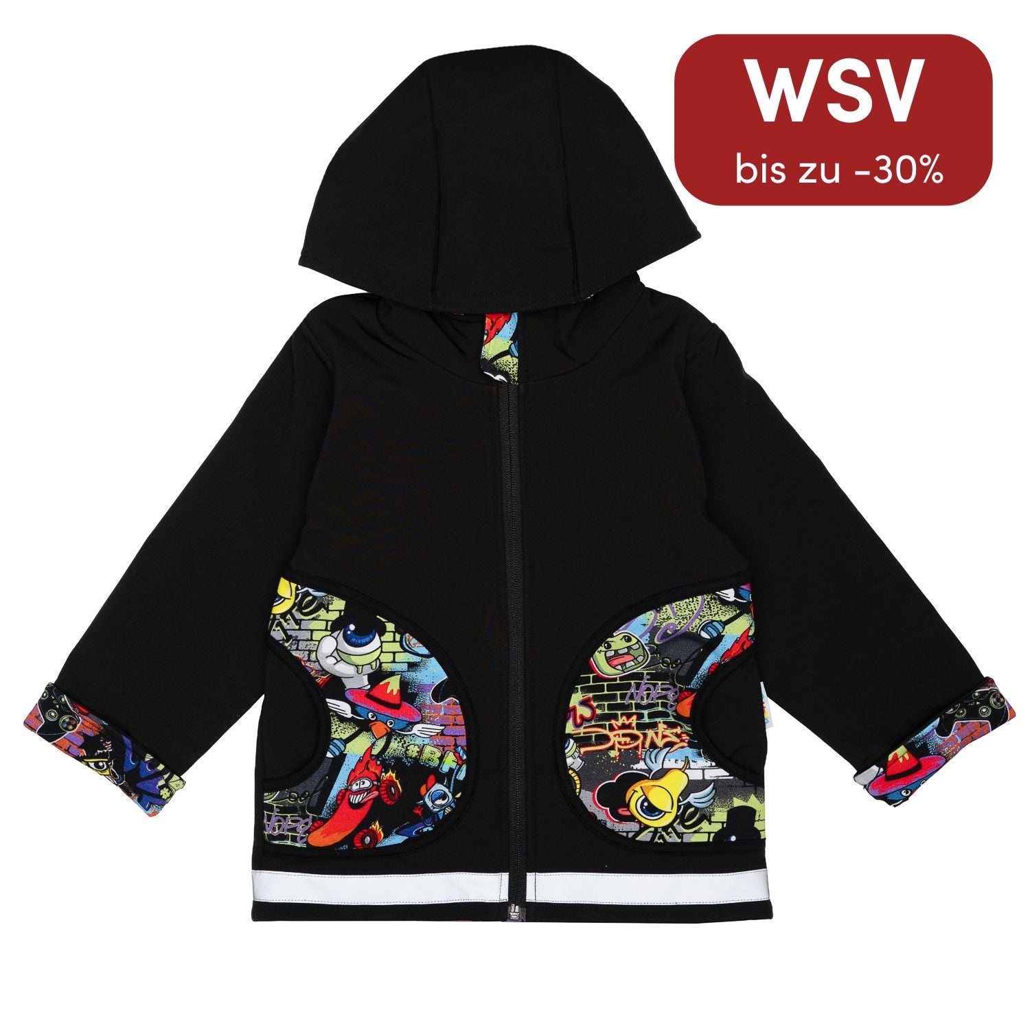 Softshelljacke CrazyGraffitiMonsters-Black