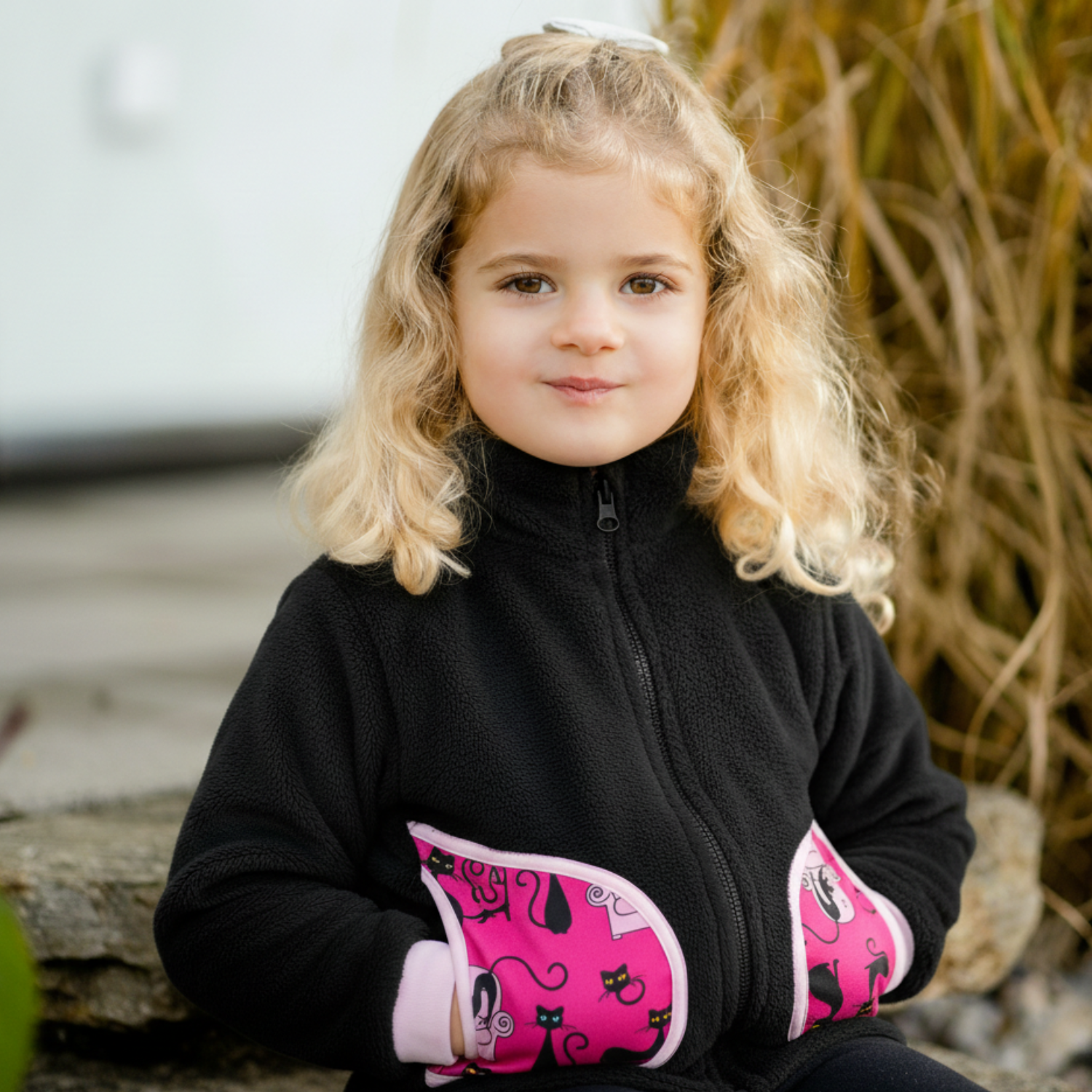 CoolPocket-Fleece Jacket BlackCats