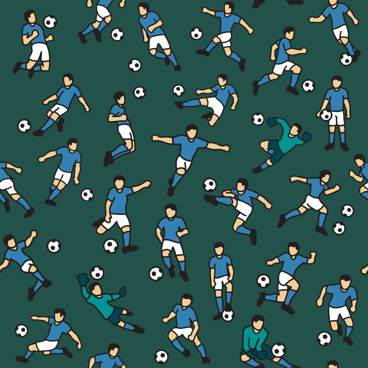Babauba Grafik im Stil Soccer-Green